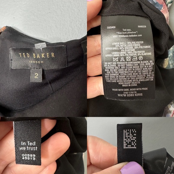 Ted Baker Keris Metallic Tulip Fit & Flare Dress - Picture 7 of 8